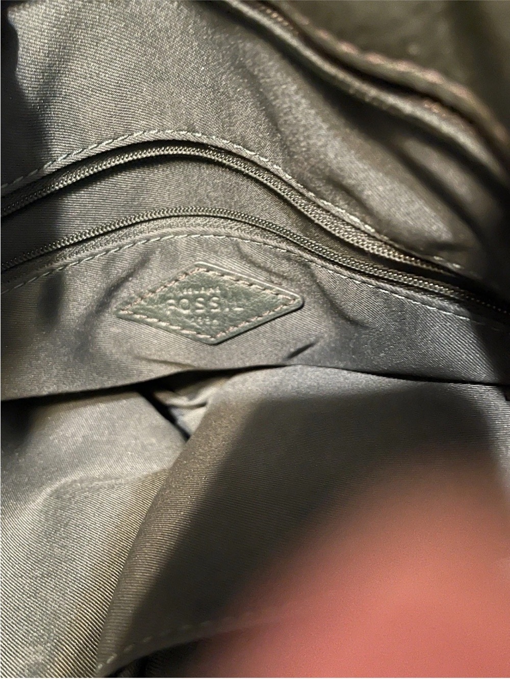 Fossil Women's Parker Leather Convertible Backpack Purse Handbag EUC Dark Green - Picture 7 of 9